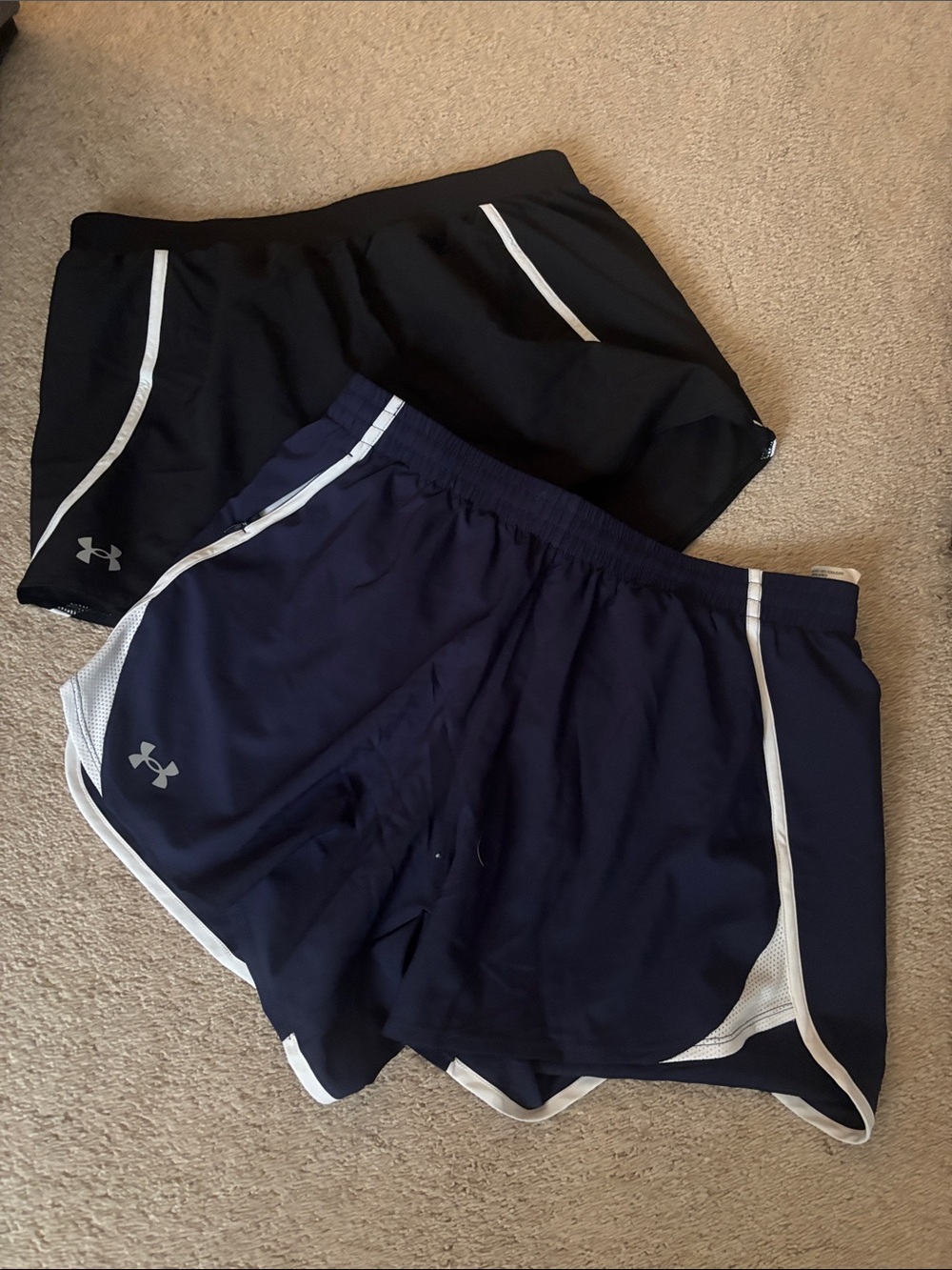 Under Armour Women's Athletic Shorts - Black & Navy Blue